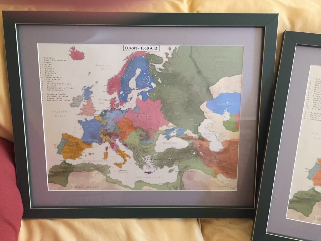 Maps of Europe 1550 and 1650 College of Kings